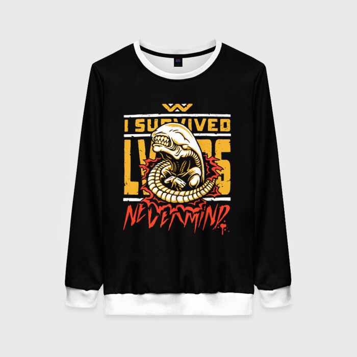 Женский свитшот 3D ЧУЖОЙ | ALIENS фото