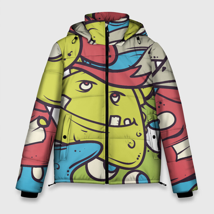 Мужская зимняя куртка 3D Монстры в сборе фото