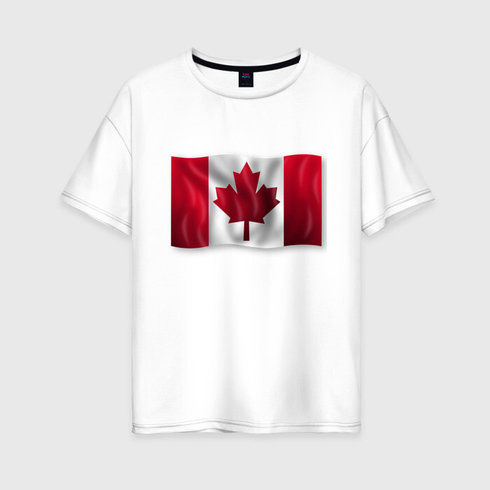 Женская футболка хлопок Oversize Канада фото