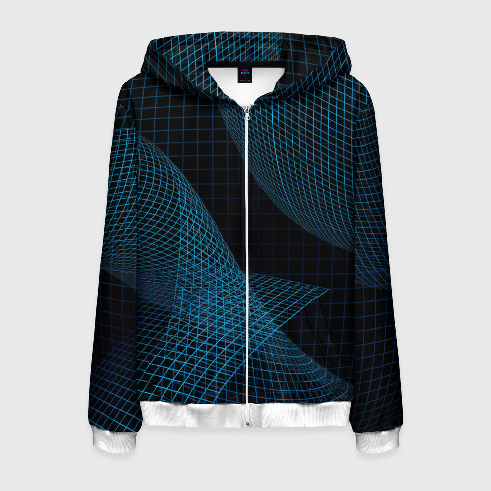 Мужская толстовка 3D на молнии Сетка фото