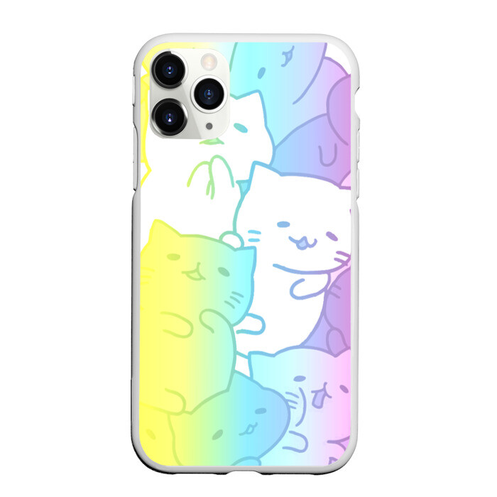 Чехол для iPhone 11 Pro матовый Котоколлаж 05 фото