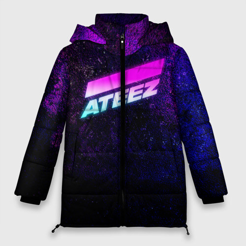 Женская зимняя куртка 3D ATEEZ neon фото