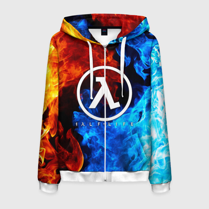 Мужская толстовка 3D на молнии HALF-LIFE фото