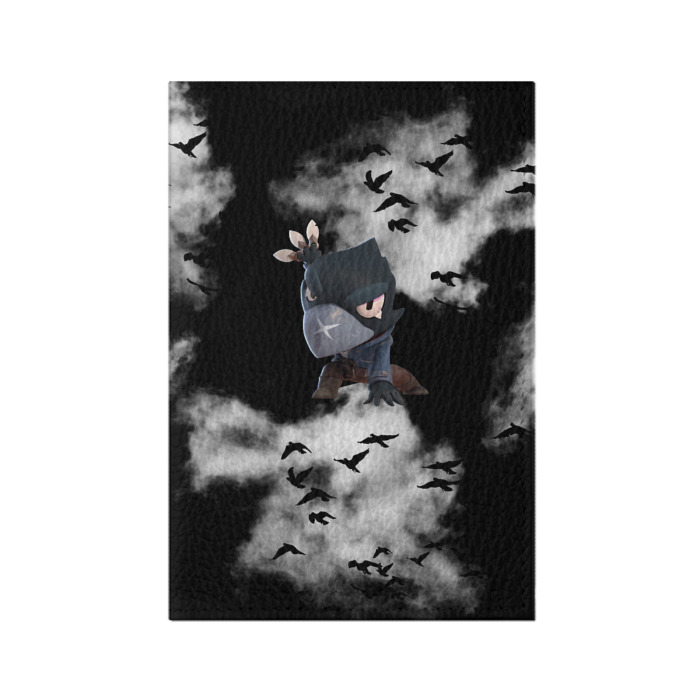 Обложка для паспорта матовая кожа Ворон фото