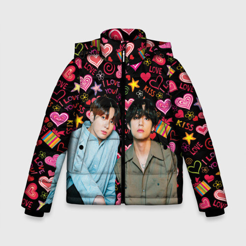 Зимняя куртка для мальчиков 3D BTS пейринг ВиГуки фото