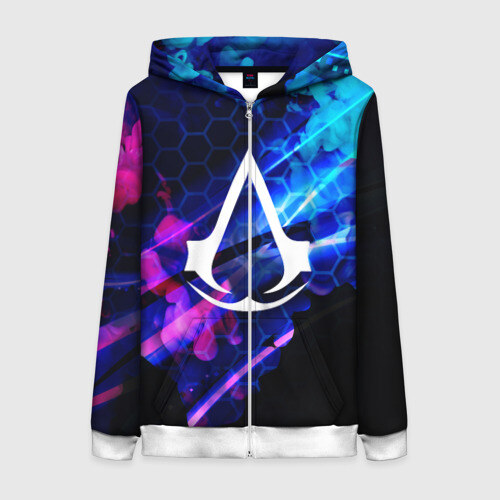 Женская толстовка 3D на молнии Assassin’s Creed фото