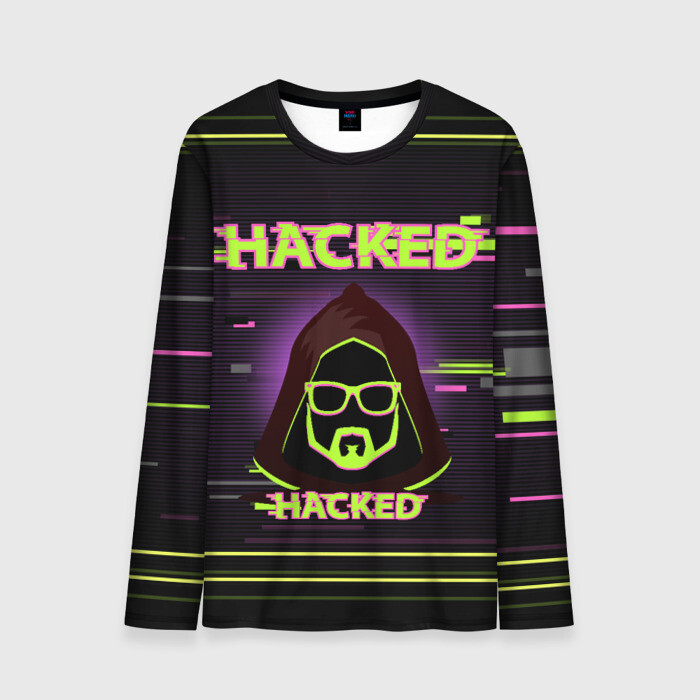 Мужской лонгслив 3D Hacked фото
