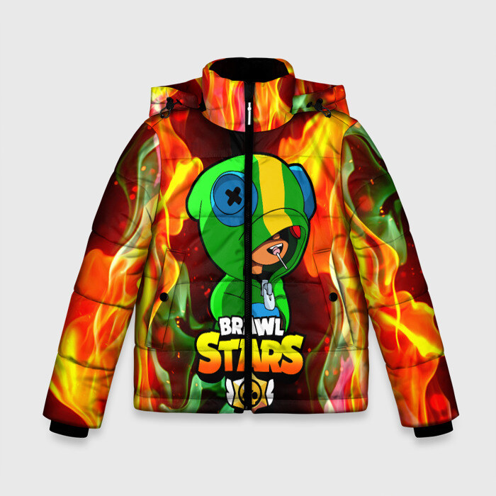 Зимняя куртка для мальчиков 3D BRAWL STARS LEON фото
