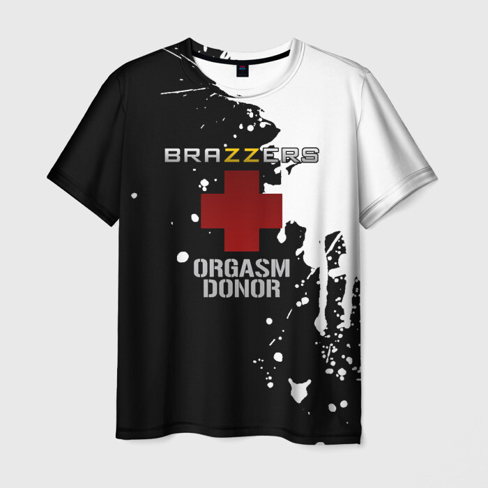 Мужская футболка 3D Brazzers orgasm donor	 фото