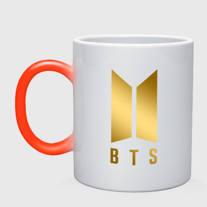 Кружка хамелеон BTS GOLD фото