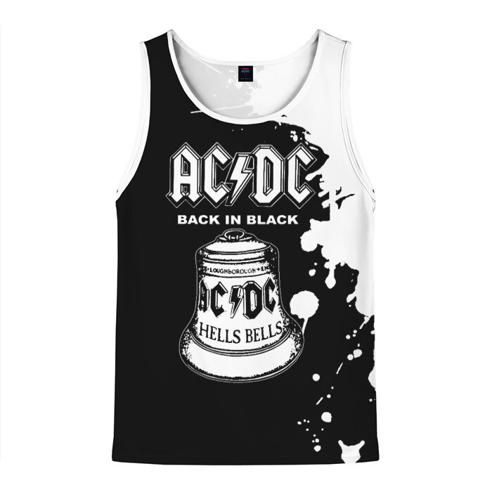 Мужская майка 3D AC DC Back in Black фото