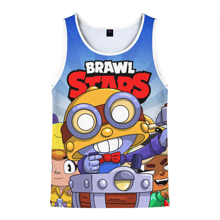 Мужская майка 3D BRAWL STARS CARL фото