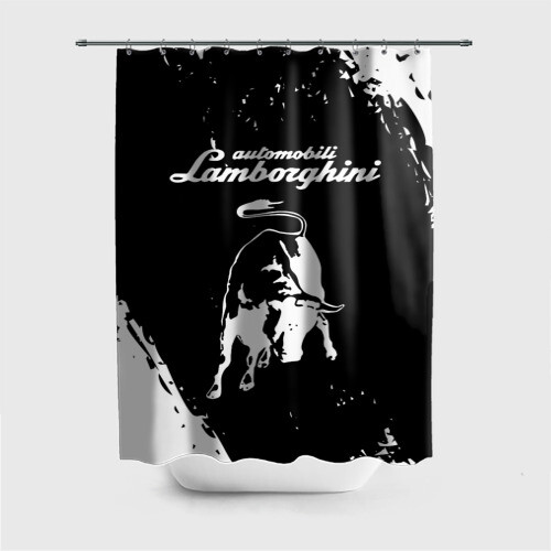 Штора 3D для ванной Lamborghini | Ламборгини фото