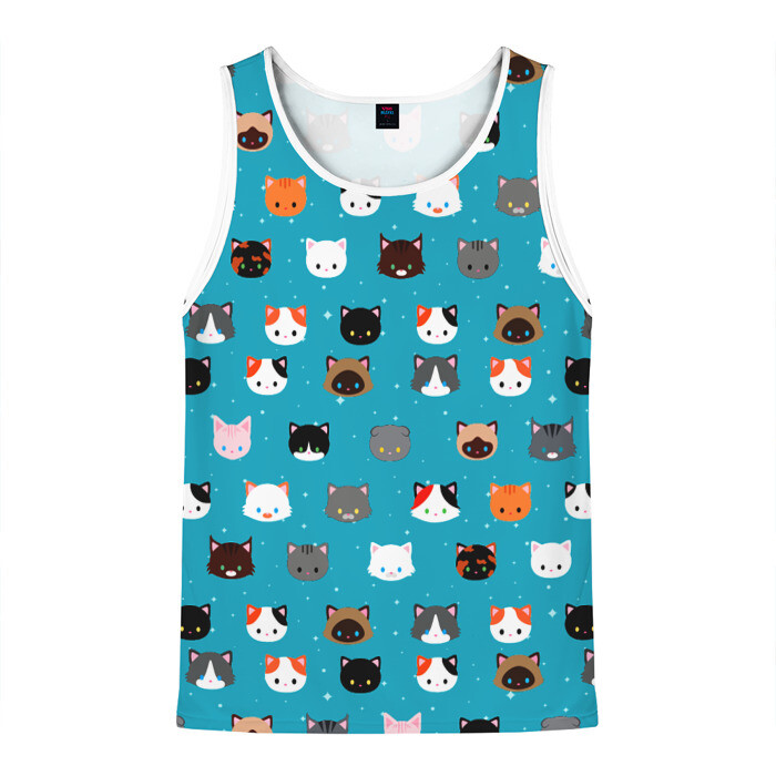 Мужская майка 3D Котики фото