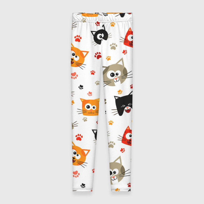 Леггинсы 3D Котики с лапками фото