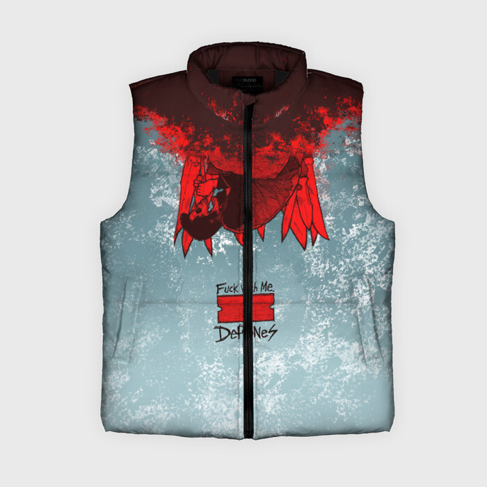 Женский жилет утепленный 3D Deftones F ck with me фото