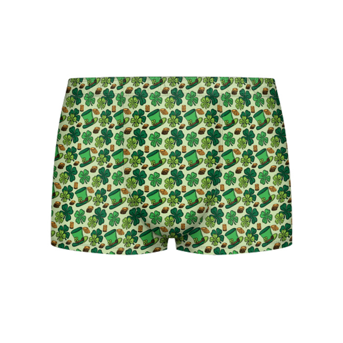 Мужские трусы 3D День святого Патрика Клевер фото