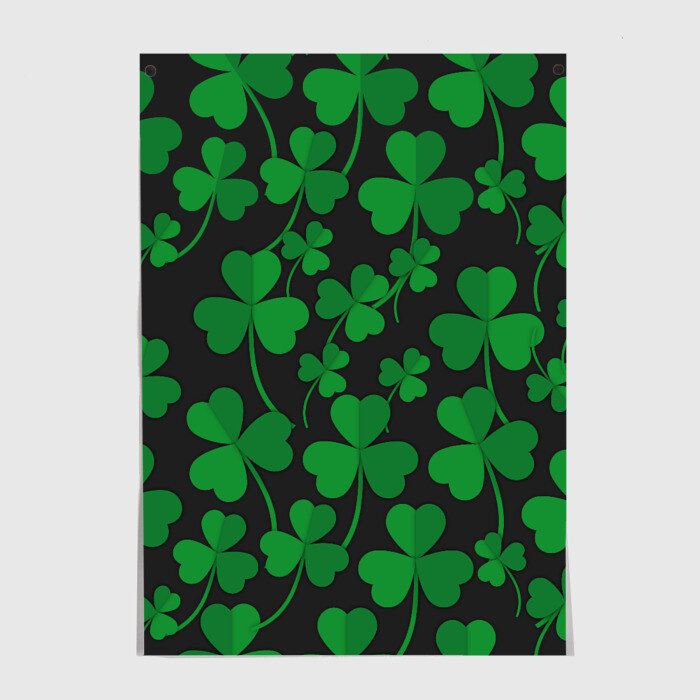 Постер День святого Патрика Клевер фото