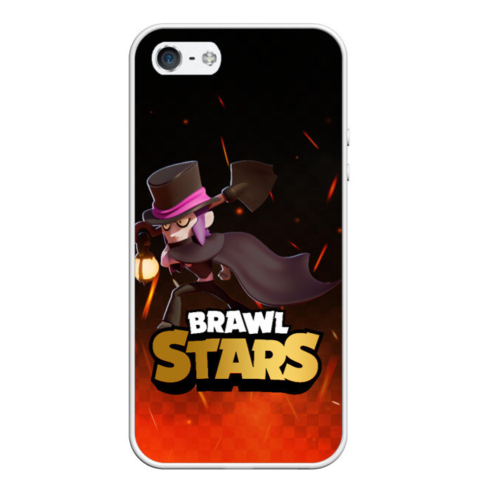 Чехол для iPhone 5/5S матовый Brawl stars Mortis Мортис фото