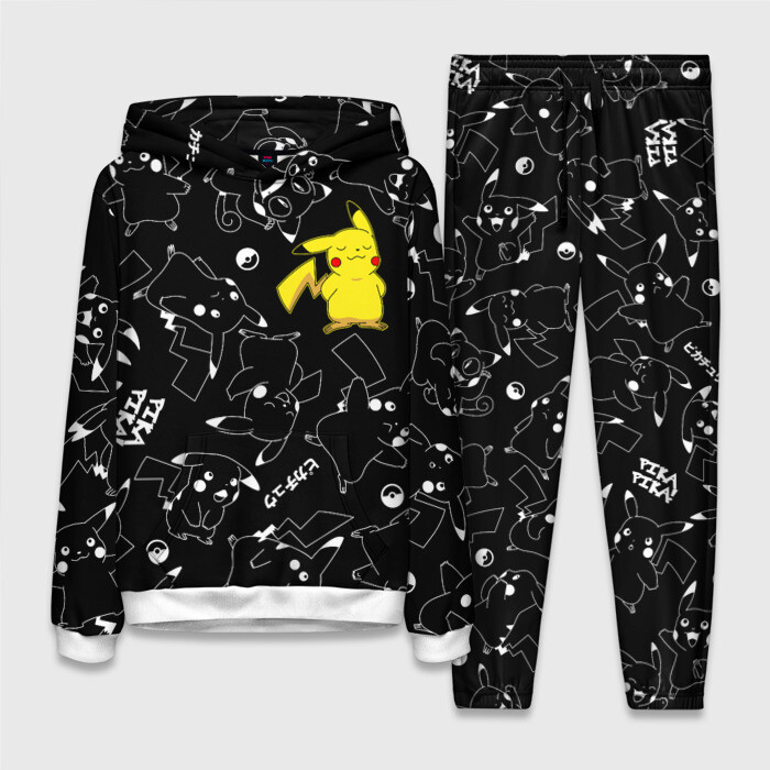 Женский костюм 3D (с толстовкой) ПИКАЧУ фото