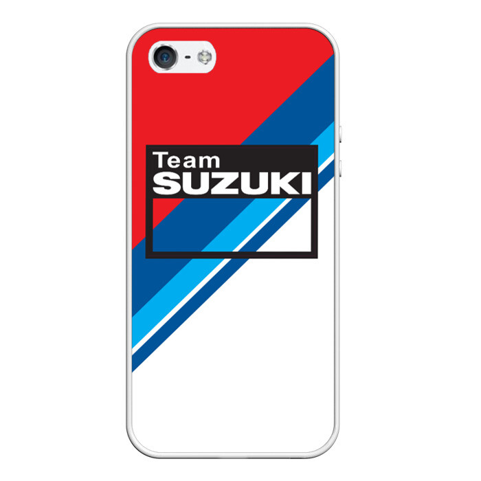 Чехол для iPhone 5/5S матовый Suzuki Moto Sport фото