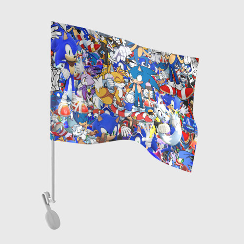 Флаг для автомобиля SONIC PATTERN | СОНИК (Z) фото