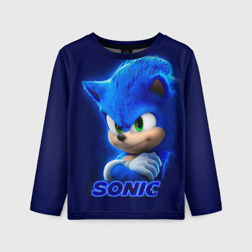 Детский лонгслив 3D SONIC фото