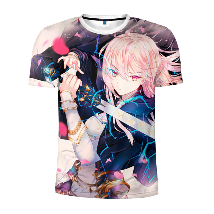 Мужская футболка 3D спортивная Girl with katana фото