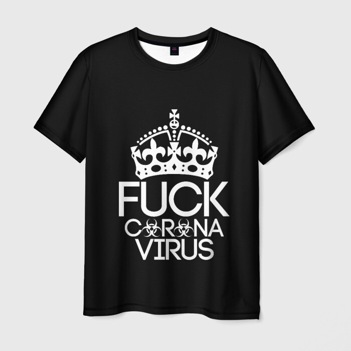 Мужская футболка 3D F*ck coronavirus фото