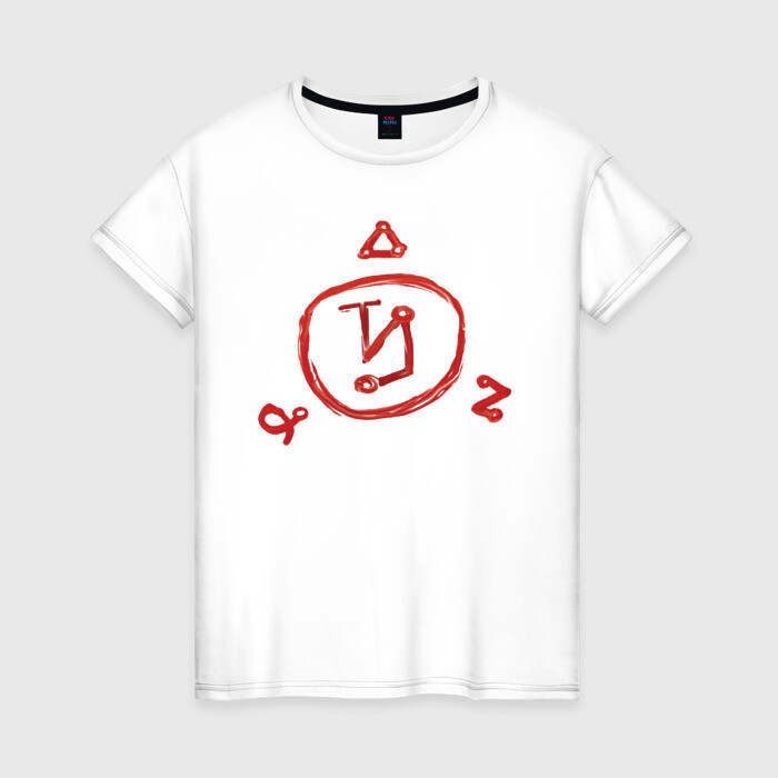 Женская футболка хлопок Angel Banishing Sigil фото