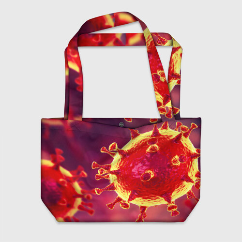 Пляжная сумка 3D Коронавирус фото