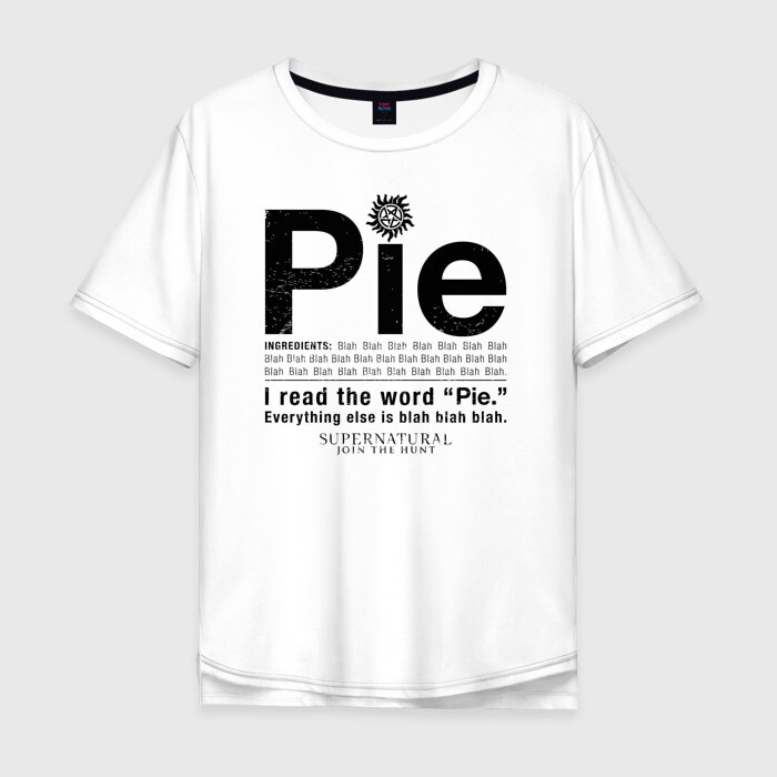 Мужская футболка хлопок Oversize Pie фото