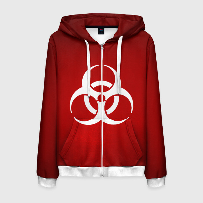 Мужская толстовка 3D на молнии Plague Inc (Коронавирус) фото