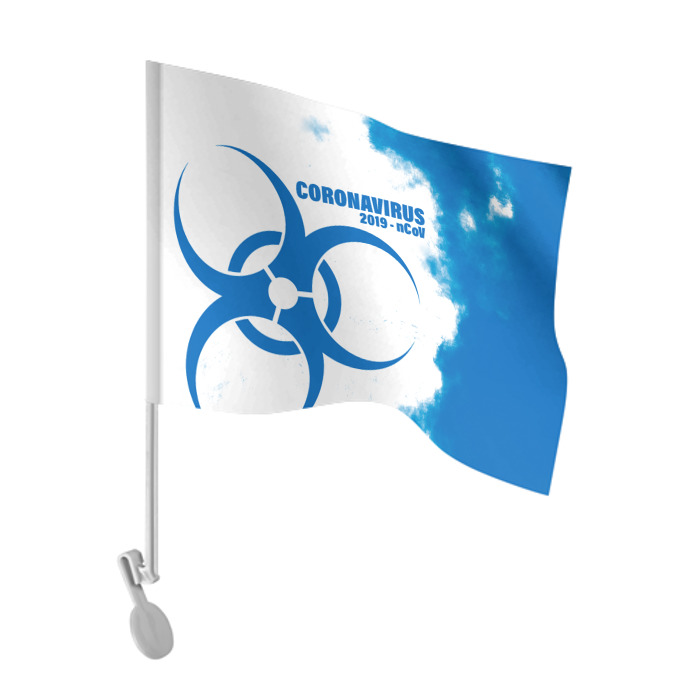 Флаг для автомобиля Coronavirus 2019 - nCoV фото
