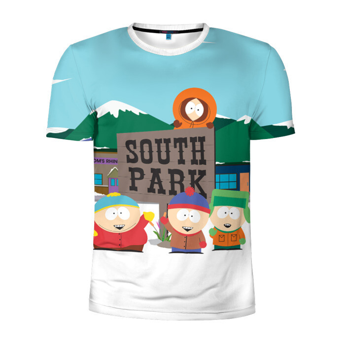 Мужская футболка 3D спортивная ЮЖНЫЙ ПАРК | SOUTH PARK (Z) фото