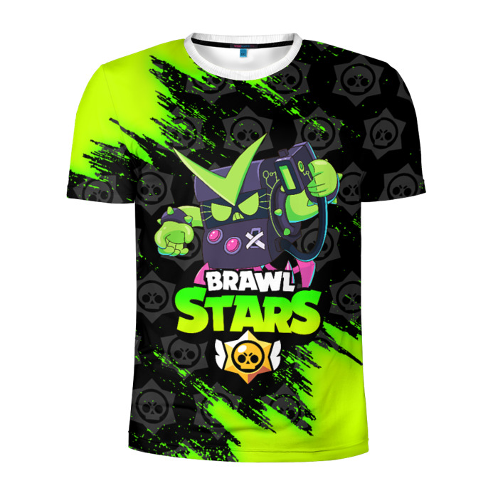 Мужская футболка 3D спортивная BRAWL STARS VIRUS 8-BIT фото