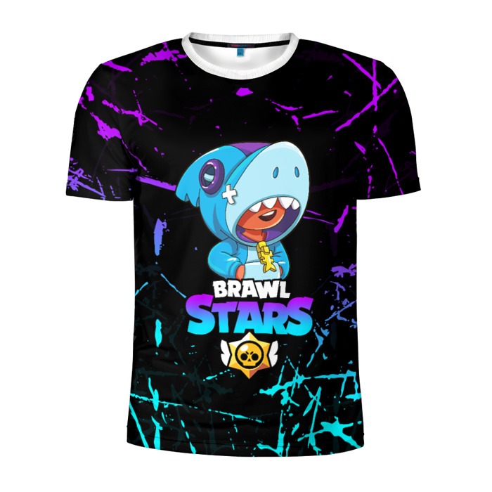 Мужская футболка 3D спортивная BRAWL STARS LEON SHARK фото