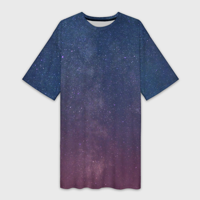 Платье-футболка 3D Космос фото