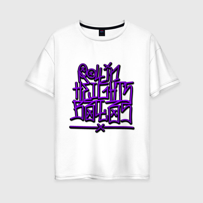 Женская футболка хлопок Oversize GTA Tag BALLAS фото