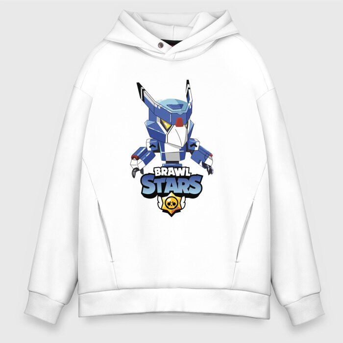 Мужское худи Oversize хлопок BRAWL STARS MECHA CROW фото
