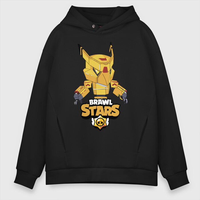 Мужское худи Oversize хлопок Brawl stars mecha crow фото