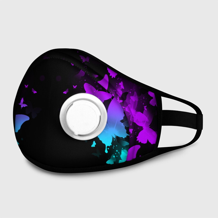 Маска из неопрена НЕОНОВЫЕ БАБОЧКИ | NEON BUTTERFLIES фото