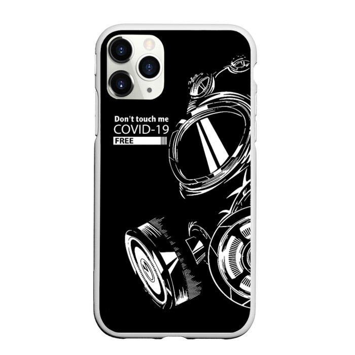Чехол для iPhone 11 Pro матовый Не трогай меня COVID-19 фото