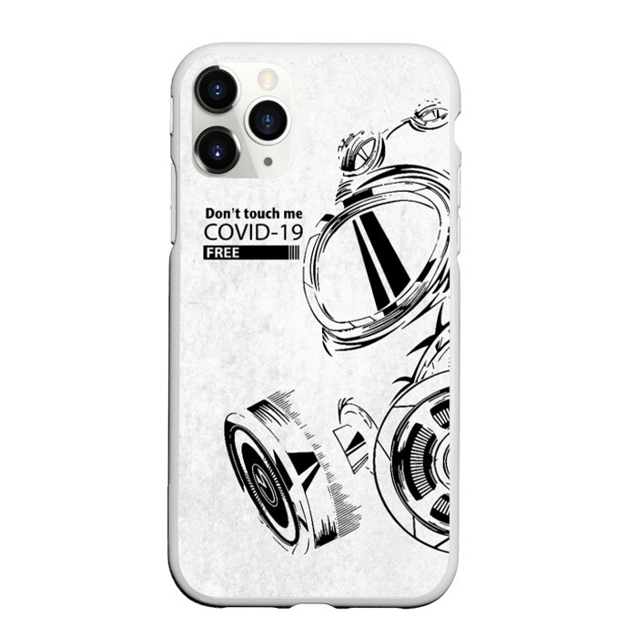 Чехол для iPhone 11 Pro матовый Не трогай меня COVID-19 фото