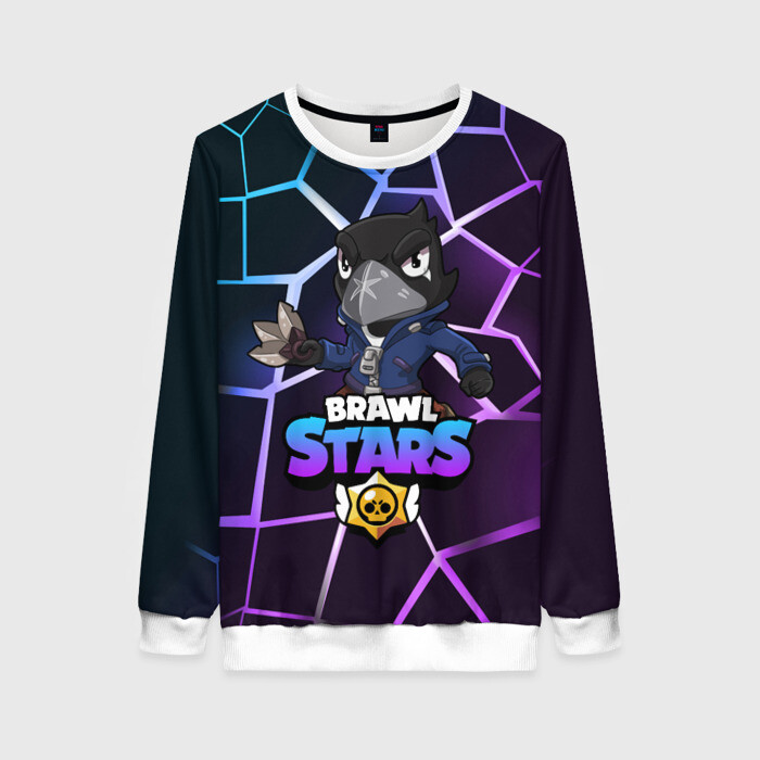Женский свитшот 3D BRAWL STARS CROW фото
