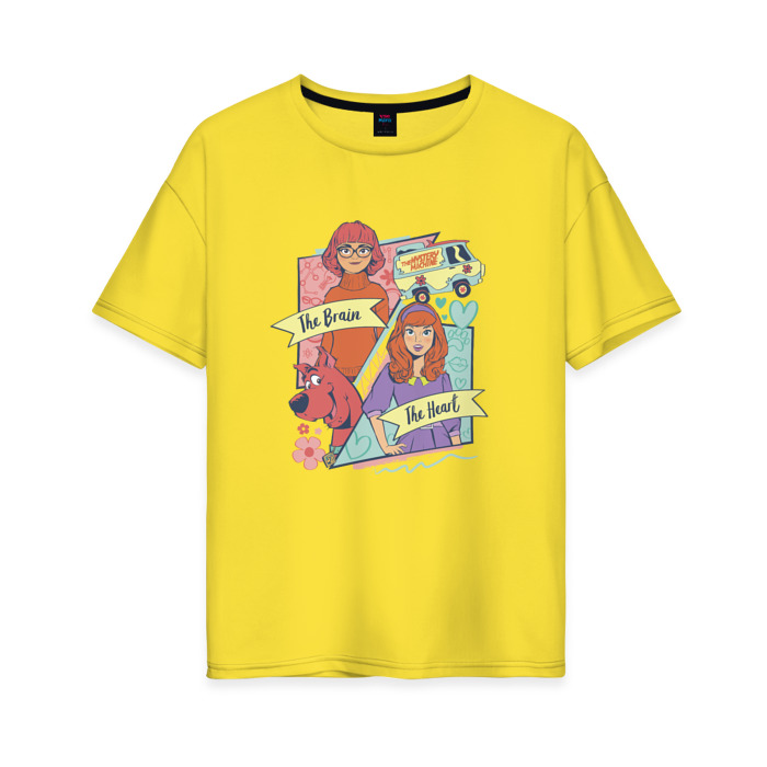 Женская футболка хлопок Oversize Скуби-Ду фото