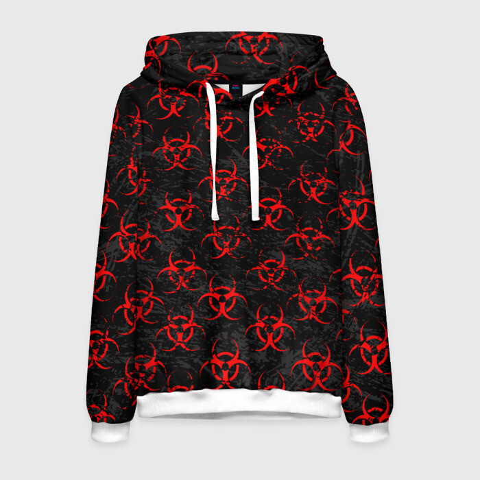 Мужская толстовка 3D RED BIOHAZARD фото