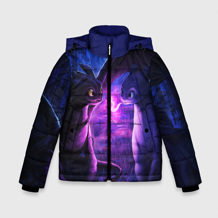 Зимняя куртка для мальчиков 3D КАК ПРИРУЧИТЬ ДРАКОНА фото