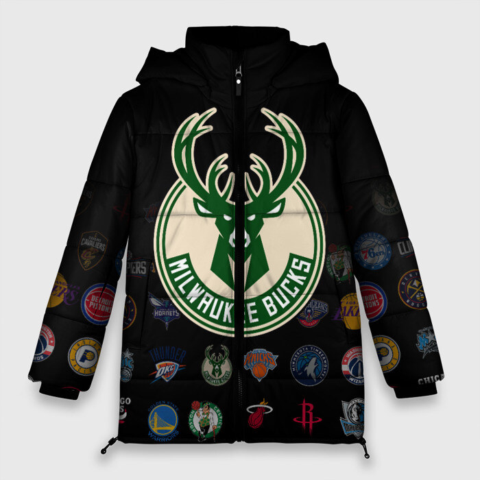 Женская зимняя куртка 3D Milwaukee Bucks (3) фото