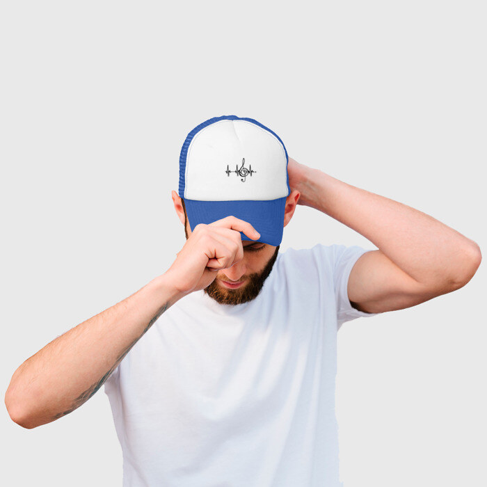 Кепка тракер с сеткой Музыка моя жизнь фото